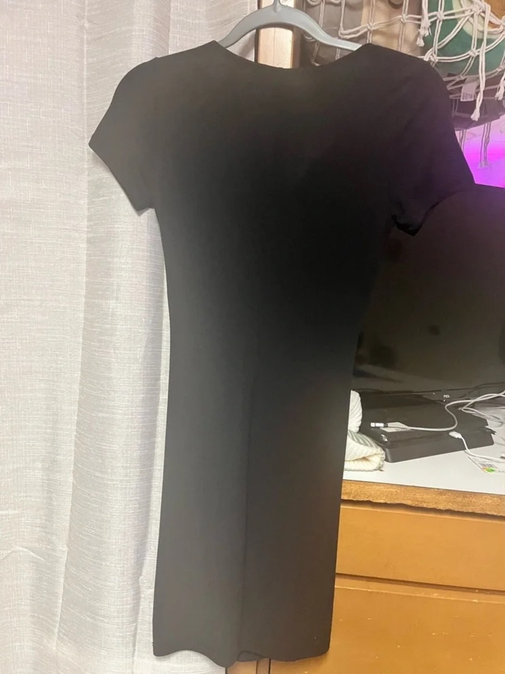 Coach Black Short-Sleeve Knit Dress